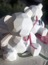 Αρκουδάκια οριγκάμι origami για μπομπονιέρα